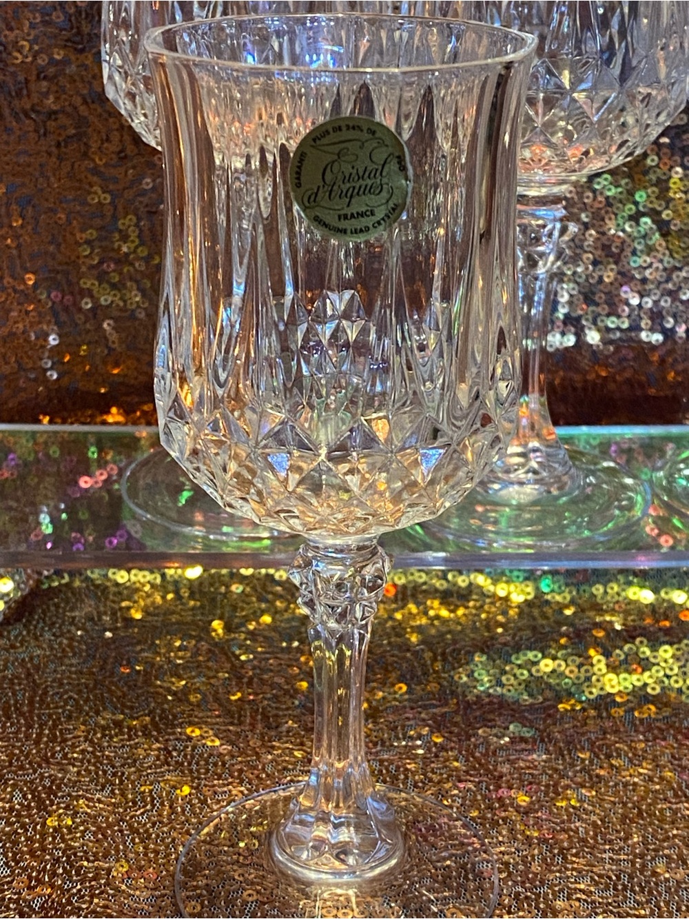 ✨🍷Sip Like Old Money — Cristal d’Arques Longchamp French Lead Crystal Set ✨